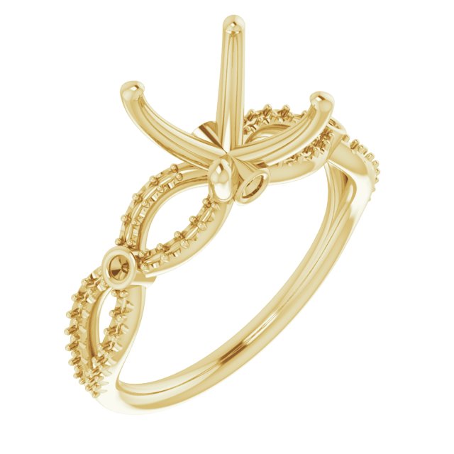 Accented Infinity-Inspired Engagement Ring
