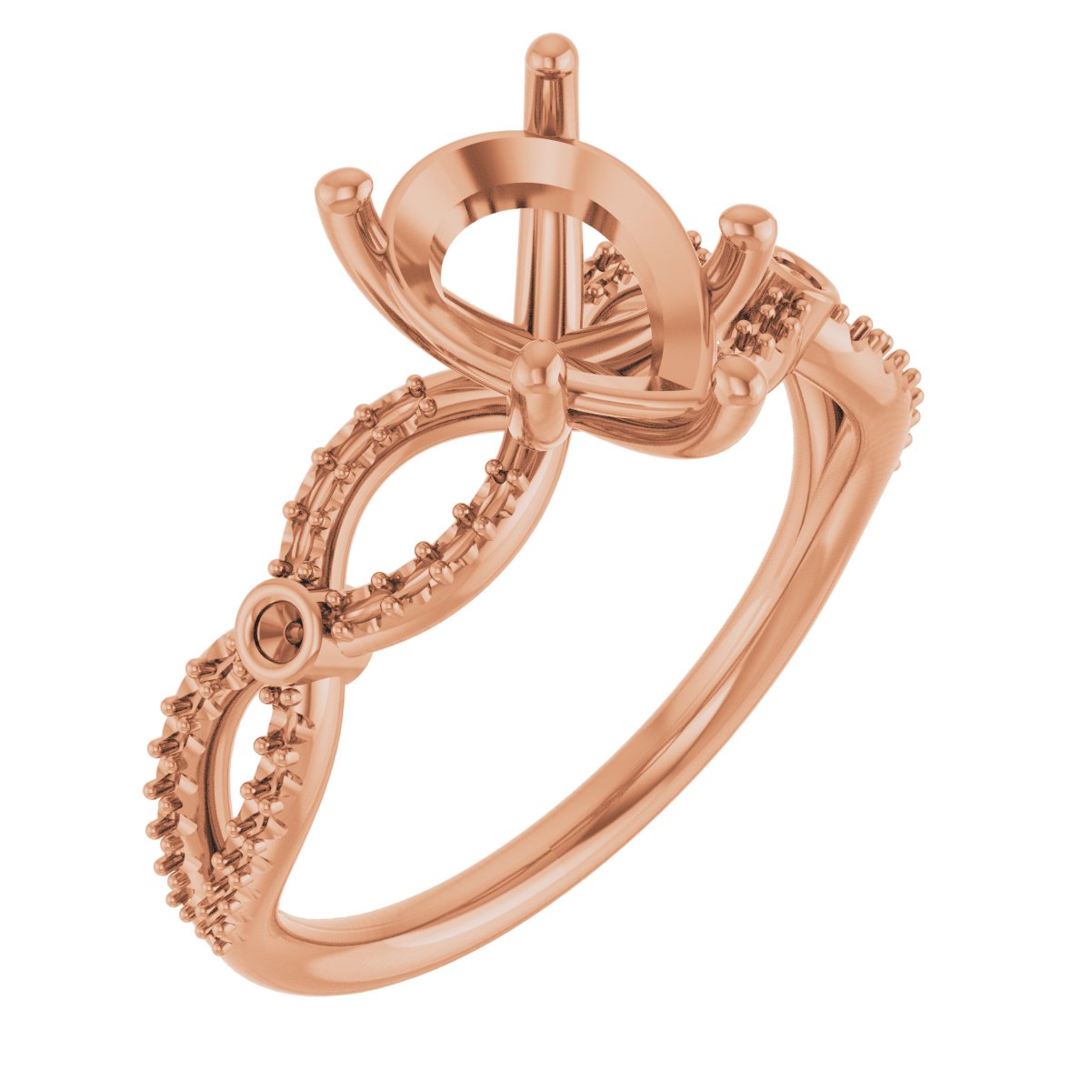 Accented Infinity-Inspired Engagement Ring