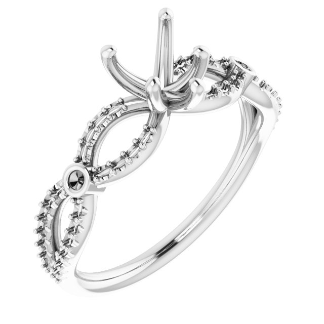 Accented Infinity-Inspired Engagement Ring