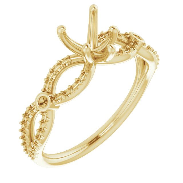 Accented Infinity-Inspired Engagement Ring