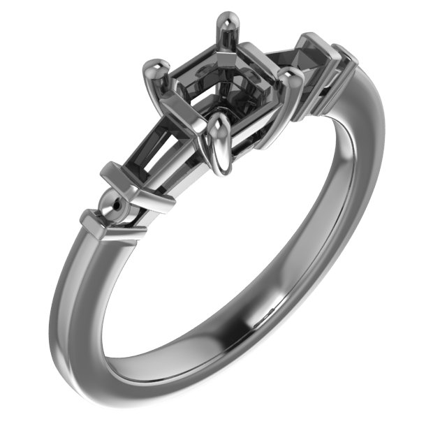 4.1 mm Round Engagement Ring Mounting