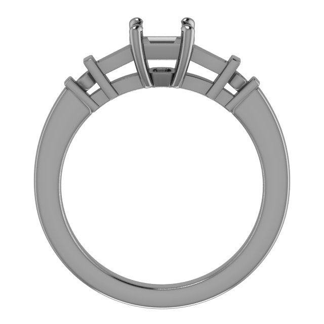 4.1 mm Round Engagement Ring Mounting view 2
