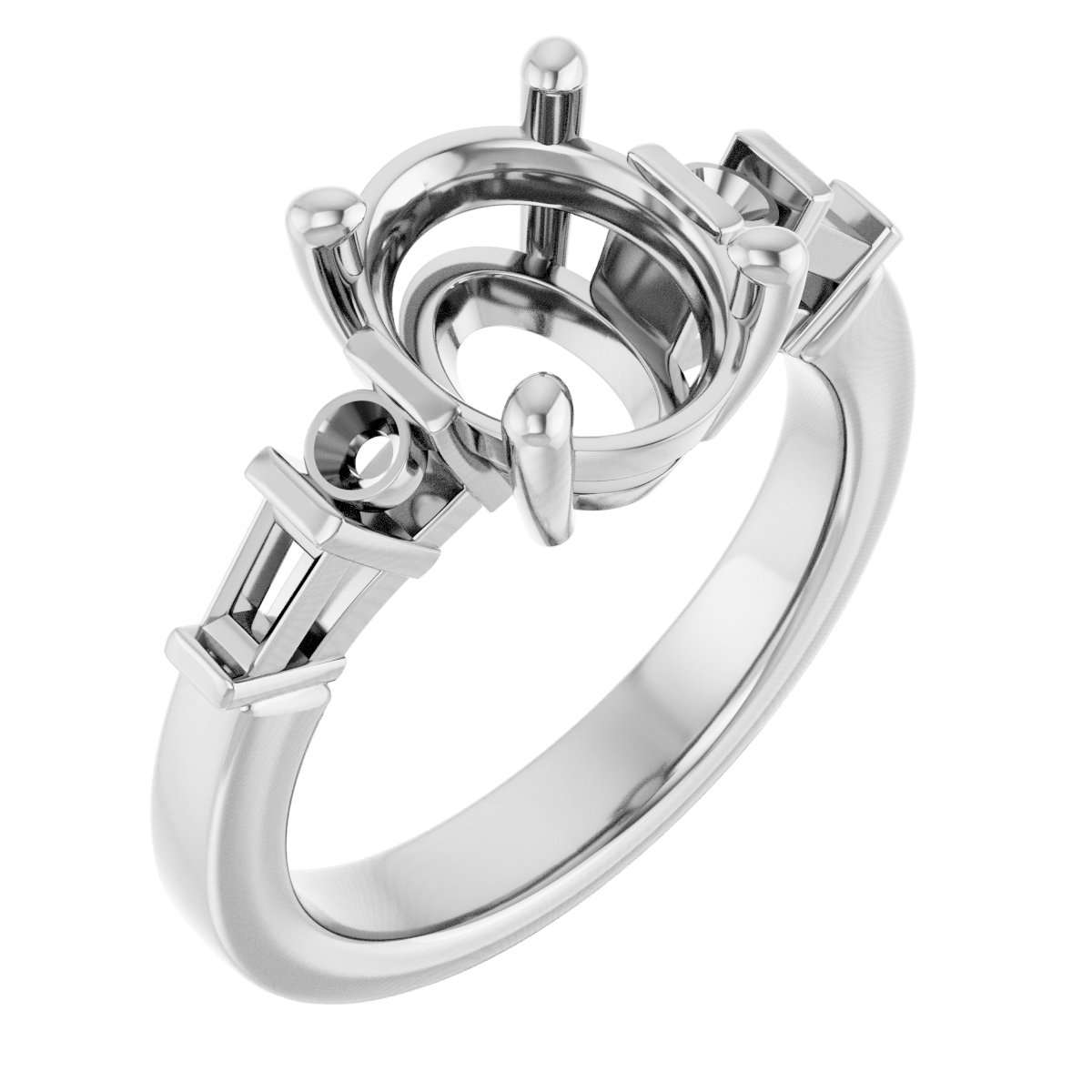 Accented Engagement Ring