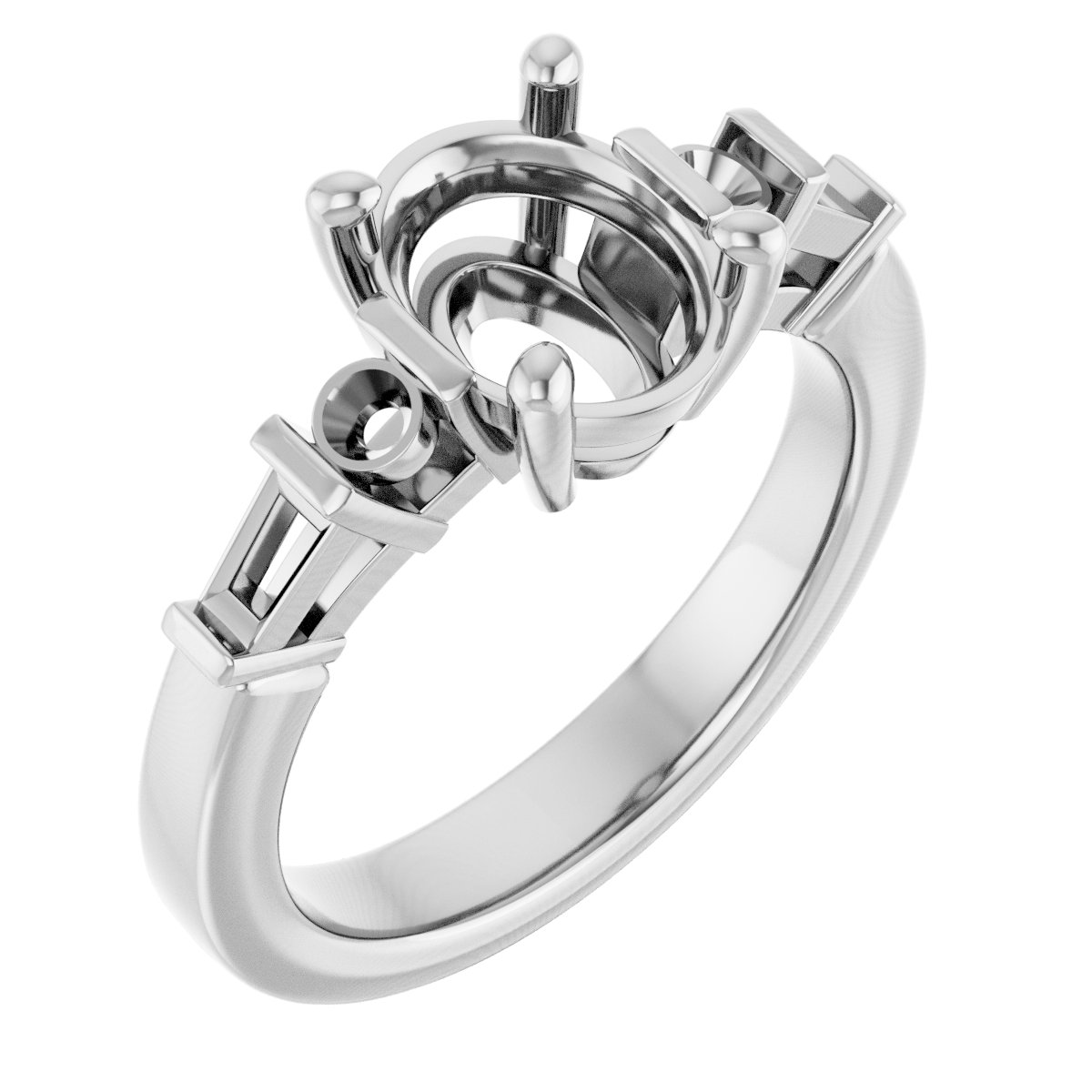 Accented Engagement Ring