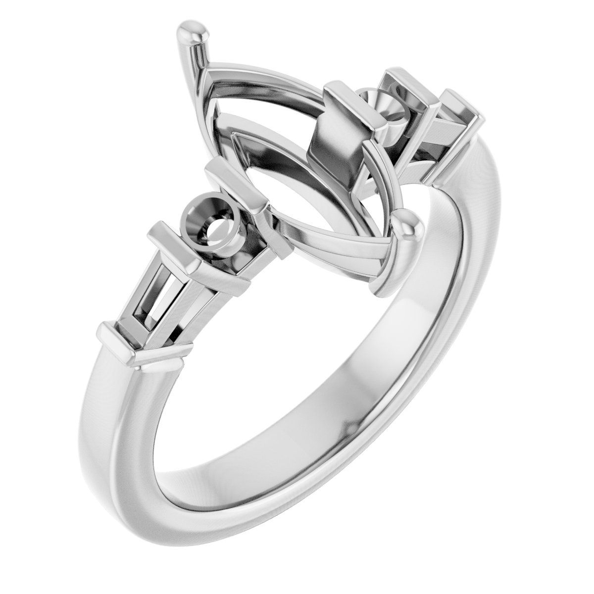 Accented Engagement Ring