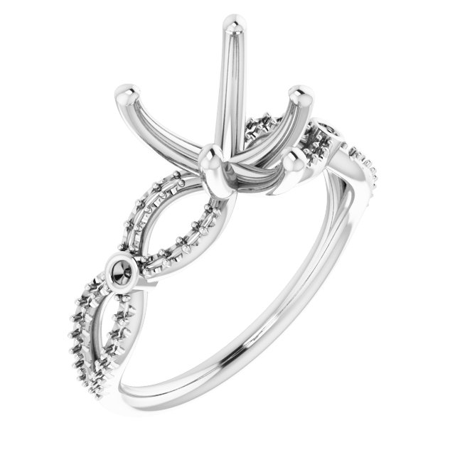 Accented Infinity-Inspired Engagement Ring