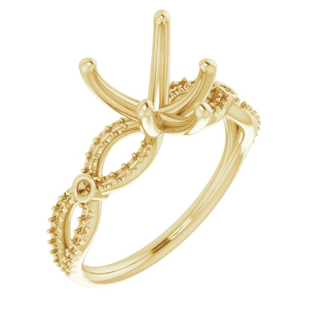 Accented Infinity-Inspired Engagement Ring