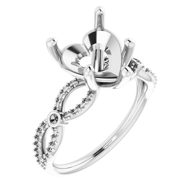 Accented Infinity-Inspired Engagement Ring