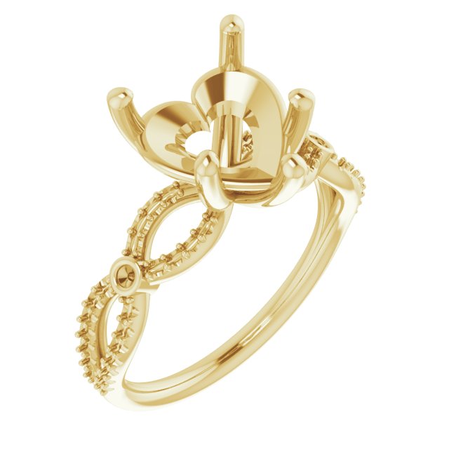 Accented Infinity-Inspired Engagement Ring