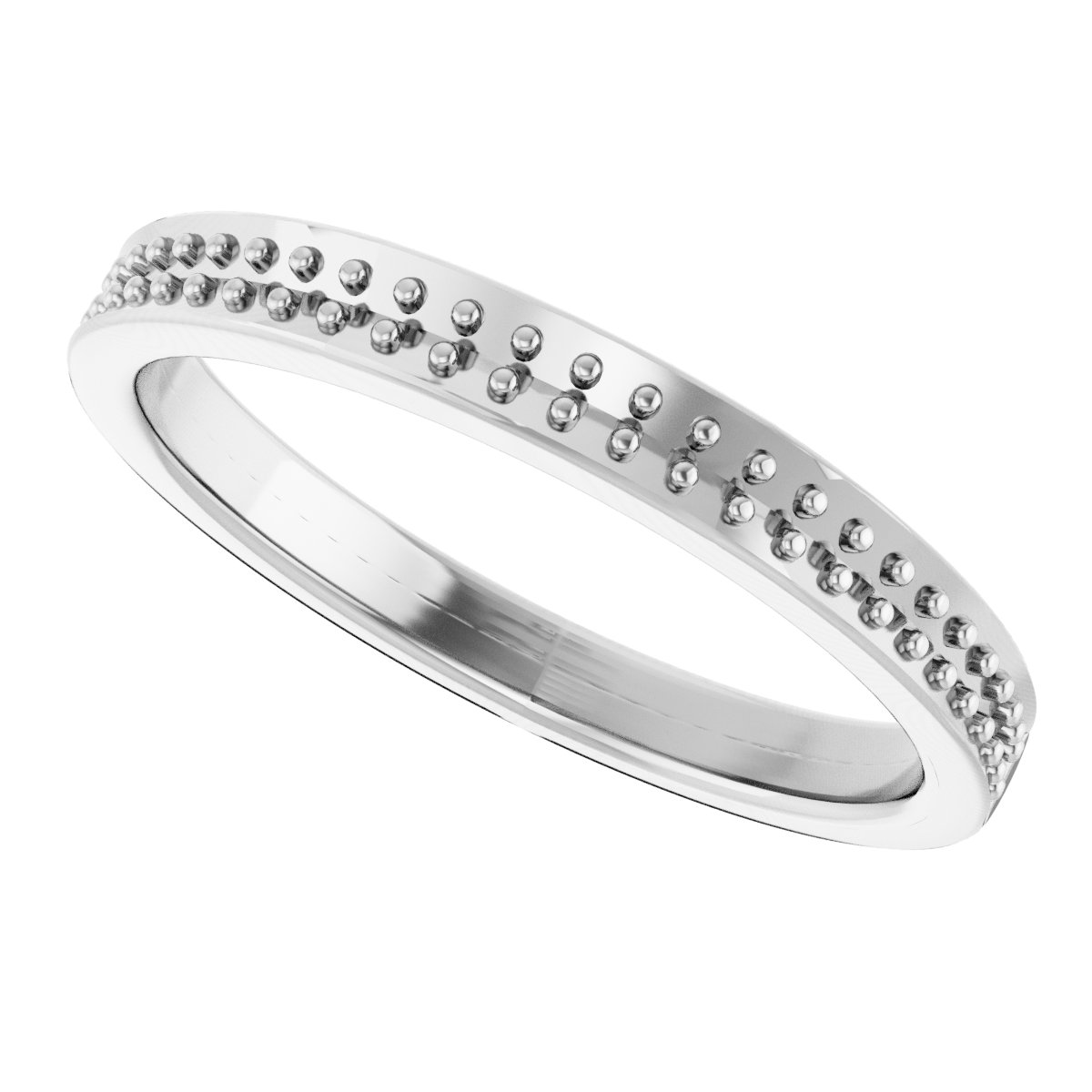 14K White 1/8 CTW Diamond Anniversary Band 