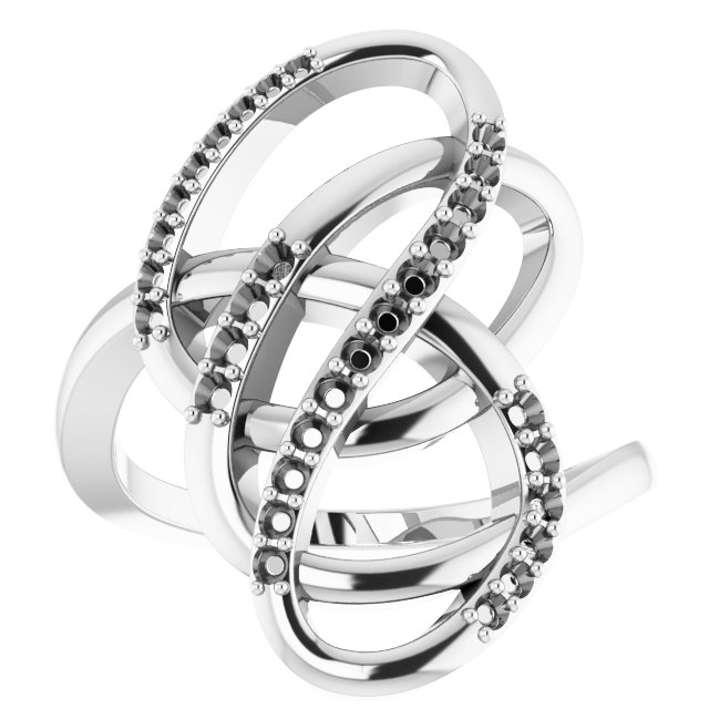 1/3 CTW Natural Diamond Freeform Ring view 4
