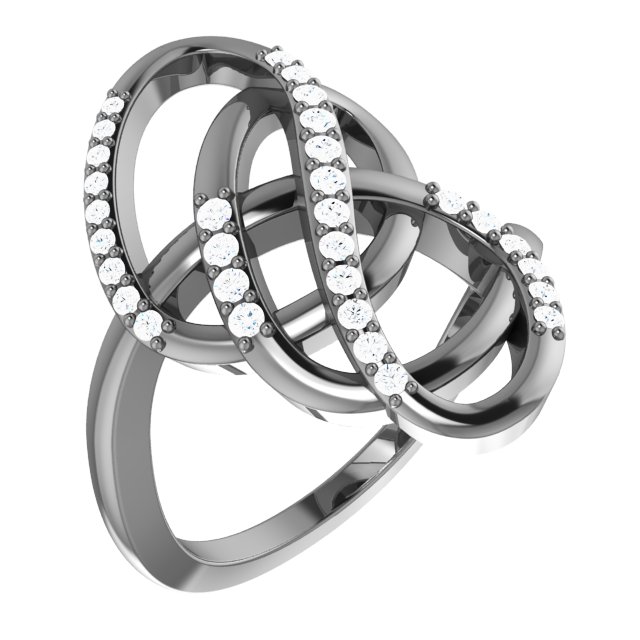 Diamond Freeform Ring In Platinum (1/3 ct. tw.) | eBay