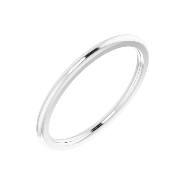 14K White 1.5 mm Half Round Comfort Fit Band Size 8 Ref 11746157