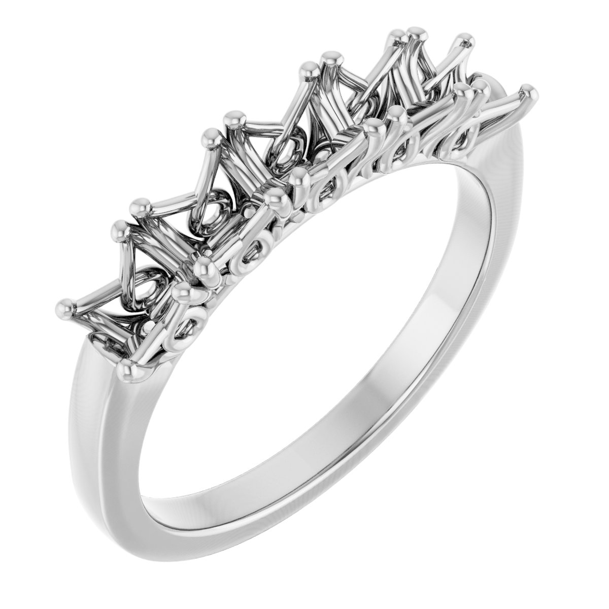 Sculptural Five-Stone Anniversary Band