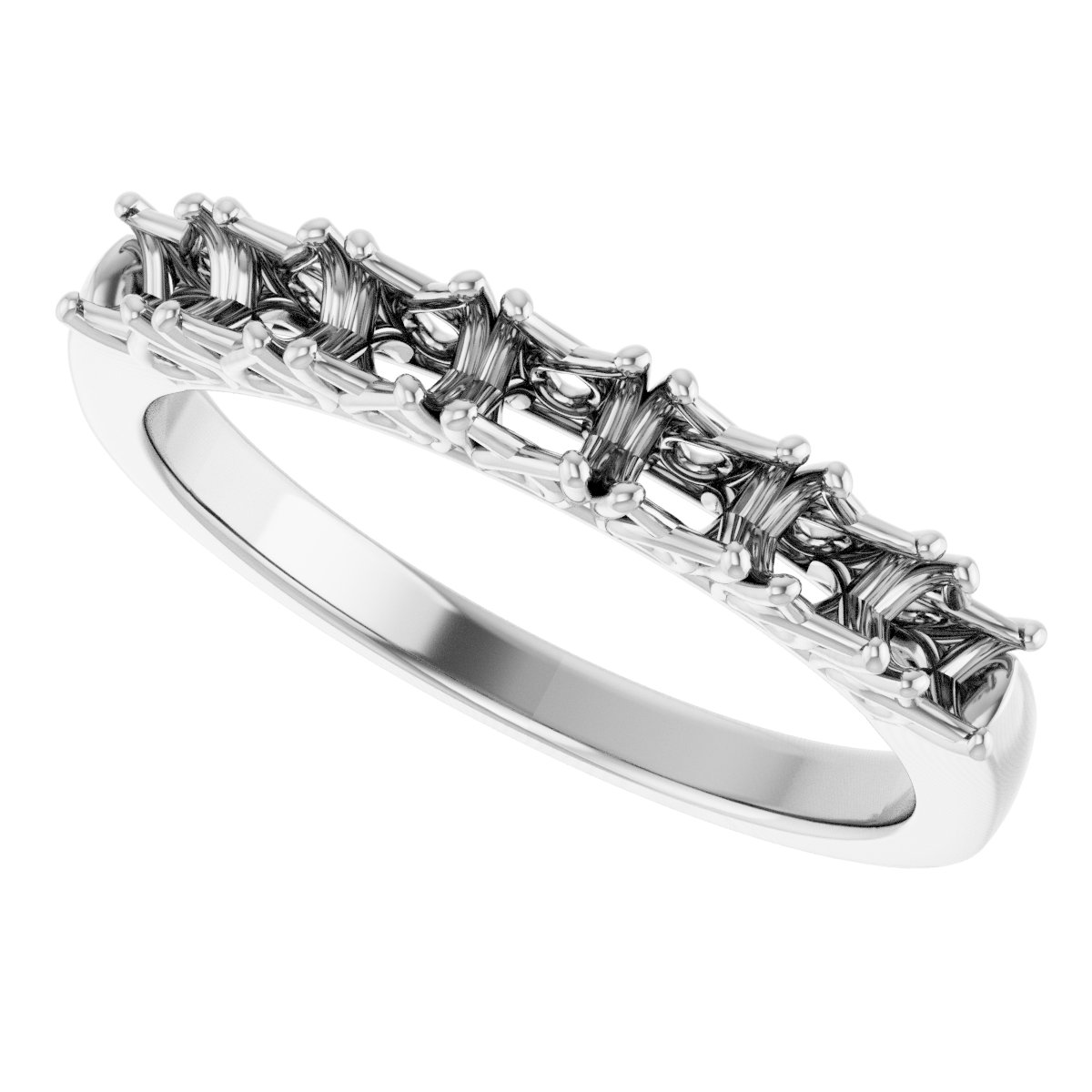 14K White 3/4 CTW Diamond Anniversary Band