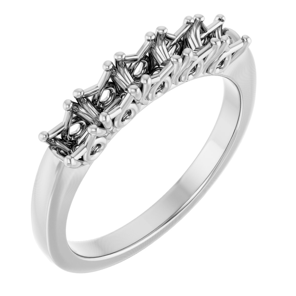 Sculptural Five-Stone Anniversary Band