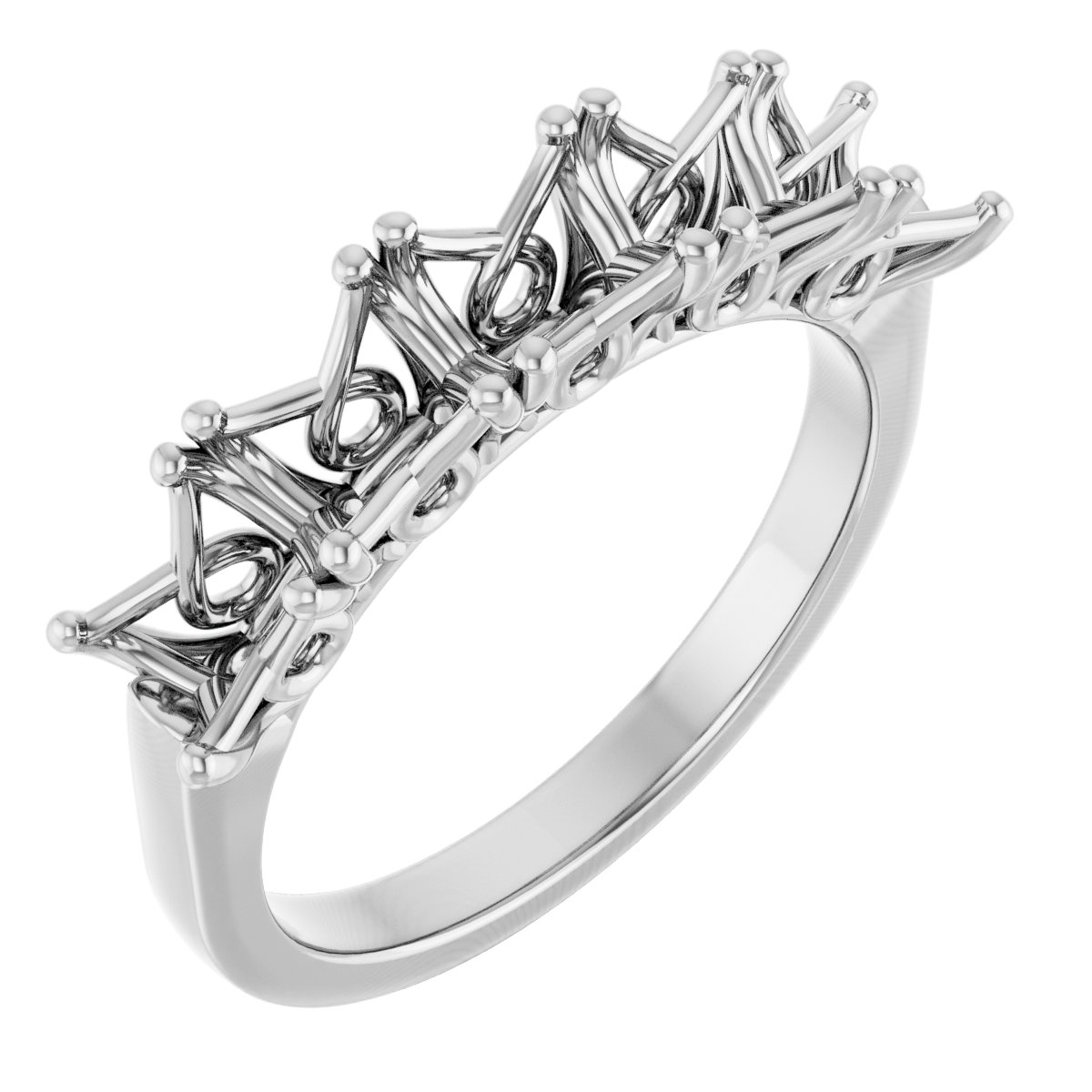 Sculptural Five-Stone Anniversary Band