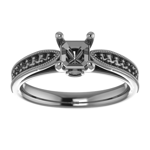 11x9 mm Emerald Engagement Ring Mounting view 3
