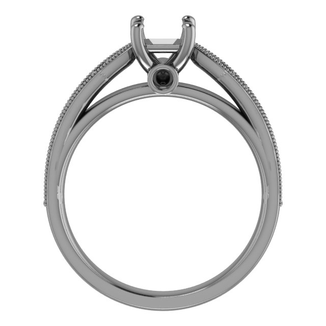 11x9 mm Emerald Engagement Ring Mounting view 2