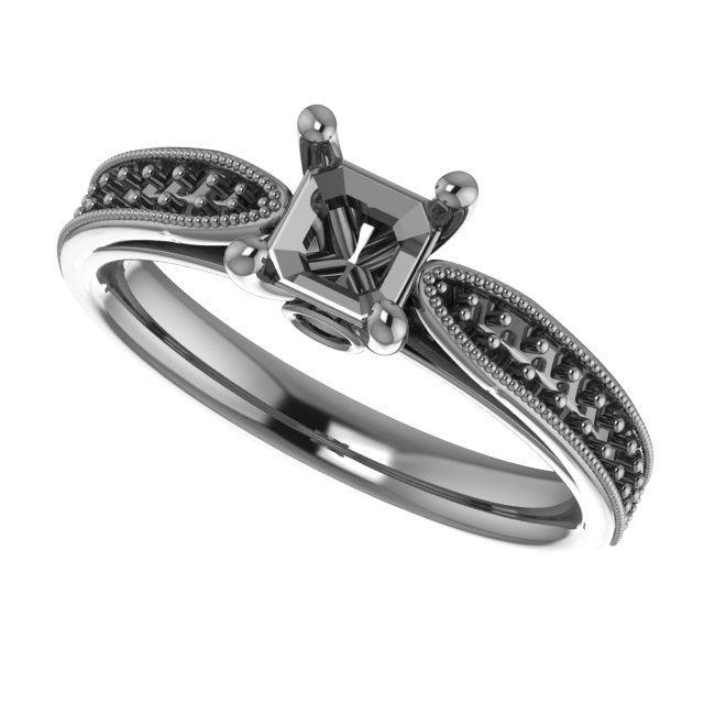 11x9 mm Emerald Engagement Ring Mounting view 5