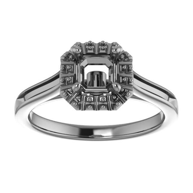 13 mm Round Engagement Ring Mounting view 3