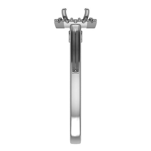 13 mm Round Engagement Ring Mounting view 4