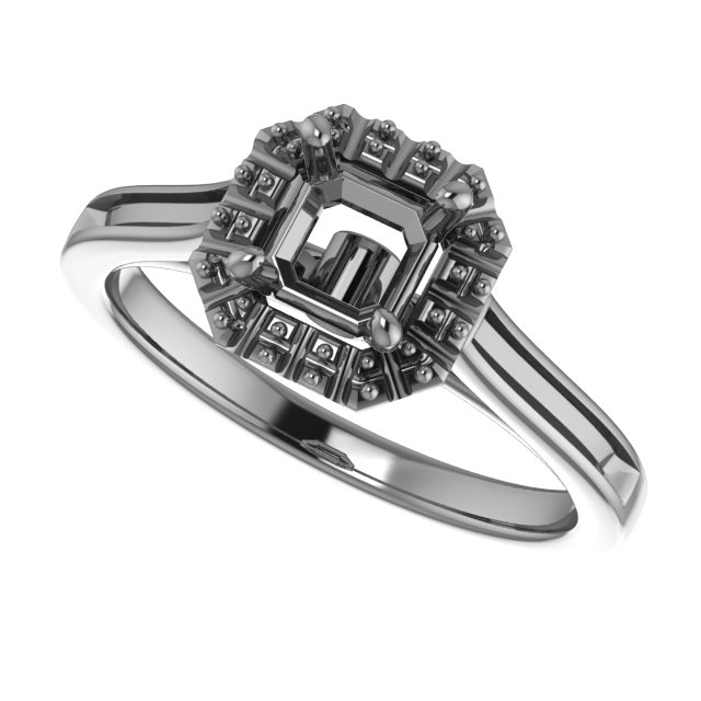 13 mm Round Engagement Ring Mounting view 5