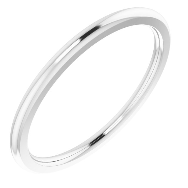 14K White 1.5 mm Half Round Comfort Fit Band Size 8.5 Ref 11746135