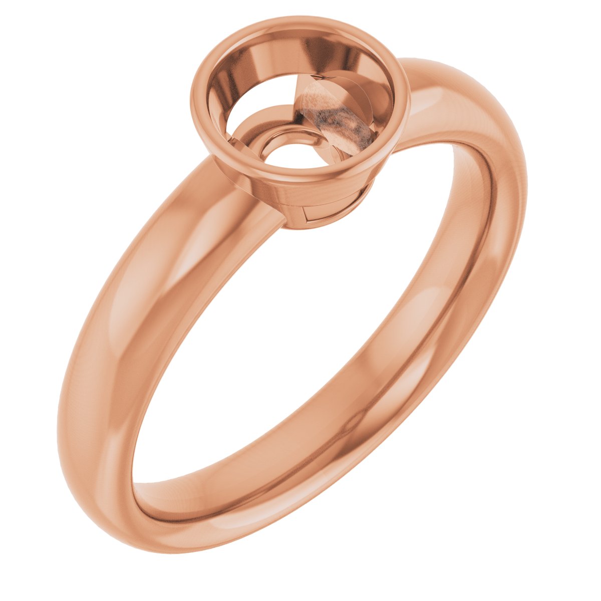Bezel-Set Solitaire Engagement Ring