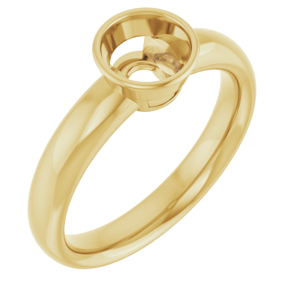Bezel-Set Solitaire Engagement Ring