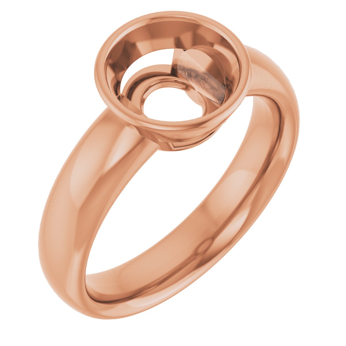Bezel-Set Solitaire Engagement Ring