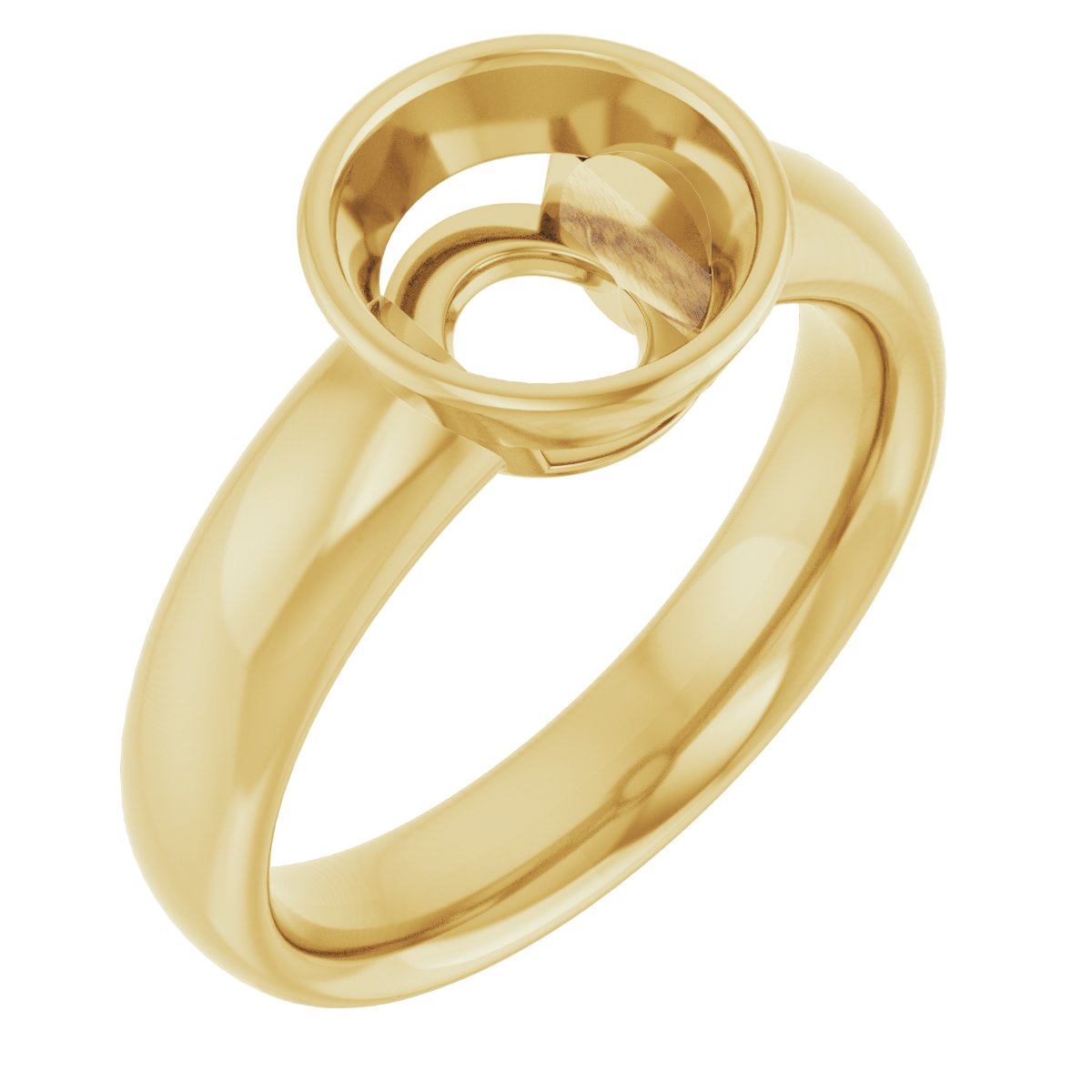 Bezel-Set Solitaire Engagement Ring