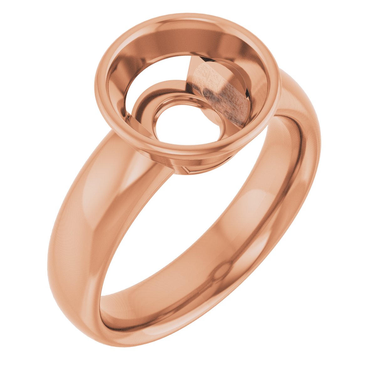Bezel-Set Solitaire Engagement Ring