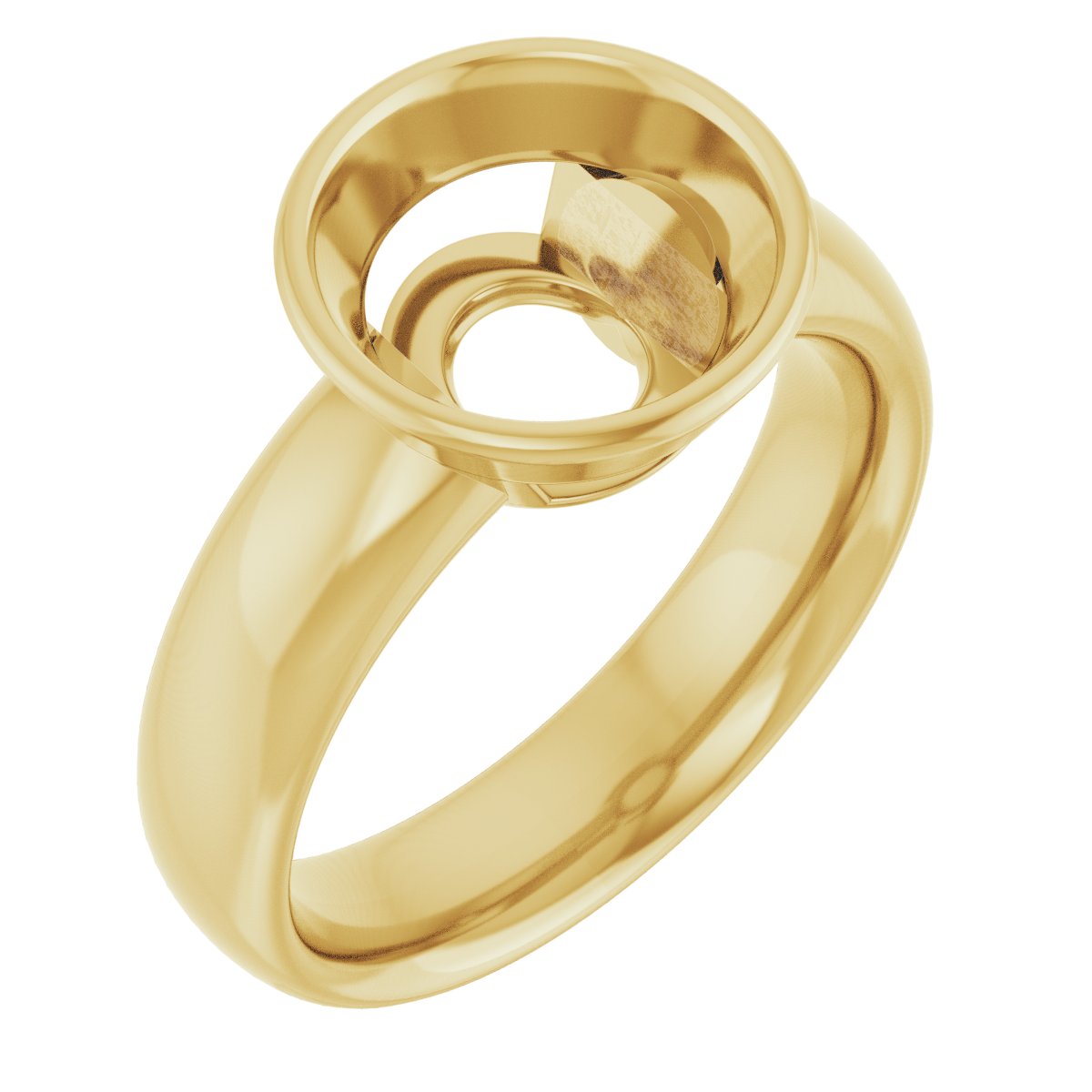 Bezel-Set Solitaire Engagement Ring