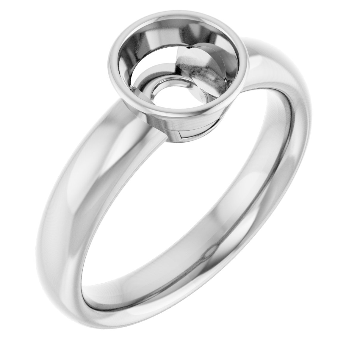 Bezel-Set Solitaire Engagement Ring