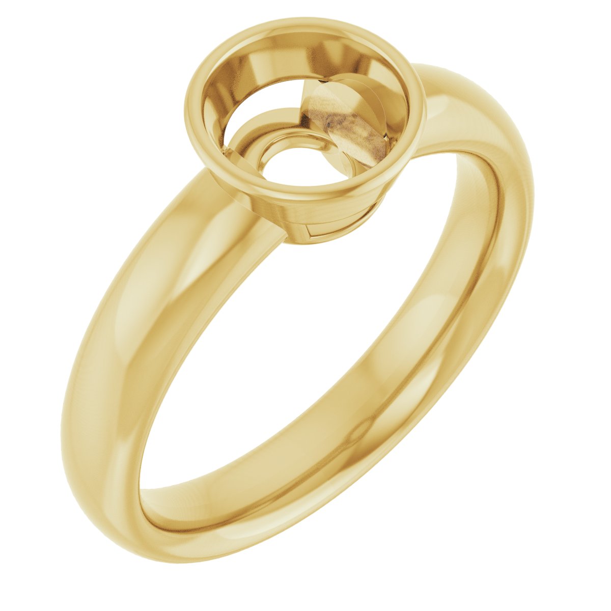 Bezel-Set Solitaire Engagement Ring