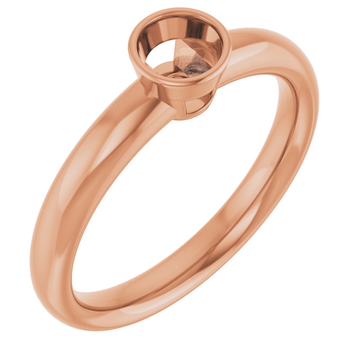 Bezel-Set Solitaire Engagement Ring