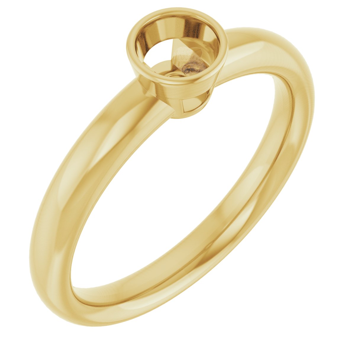Bezel-Set Solitaire Engagement Ring