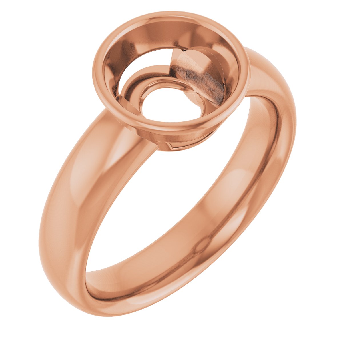 Bezel-Set Solitaire Engagement Ring