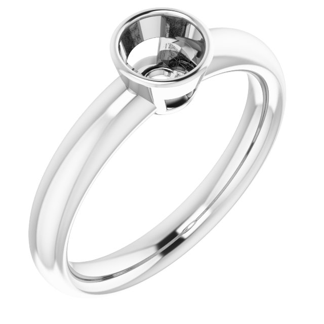 Bezel-Set Solitaire Engagement Ring