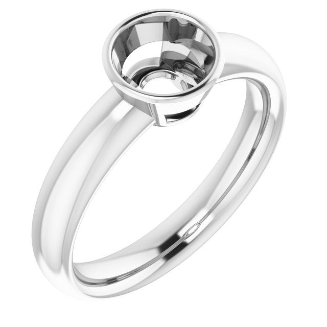 Bezel-Set Solitaire Engagement Ring