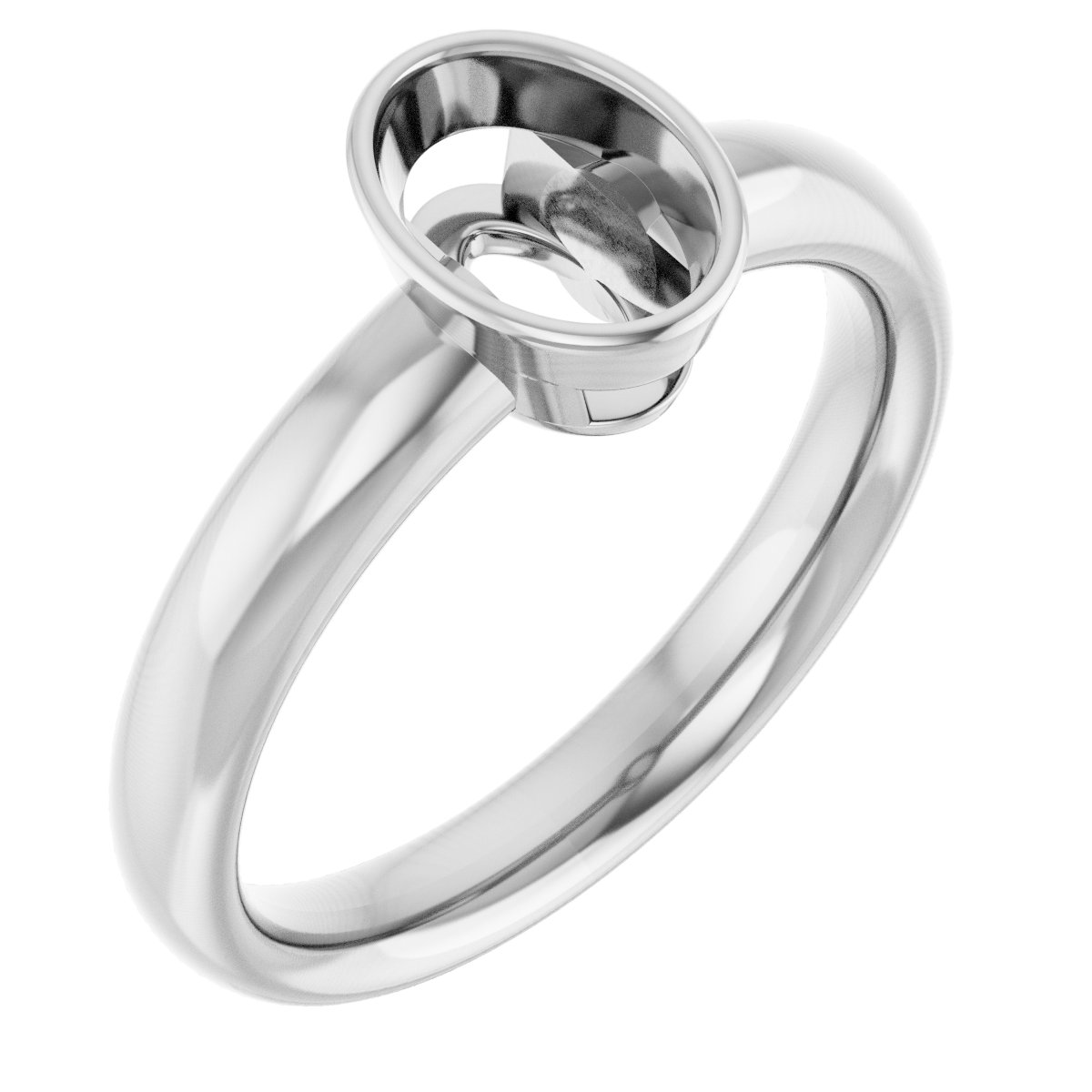 Bezel-Set Solitaire Engagement Ring