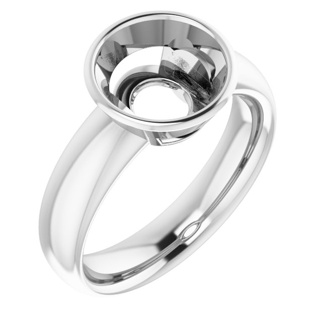 Bezel-Set Solitaire Engagement Ring
