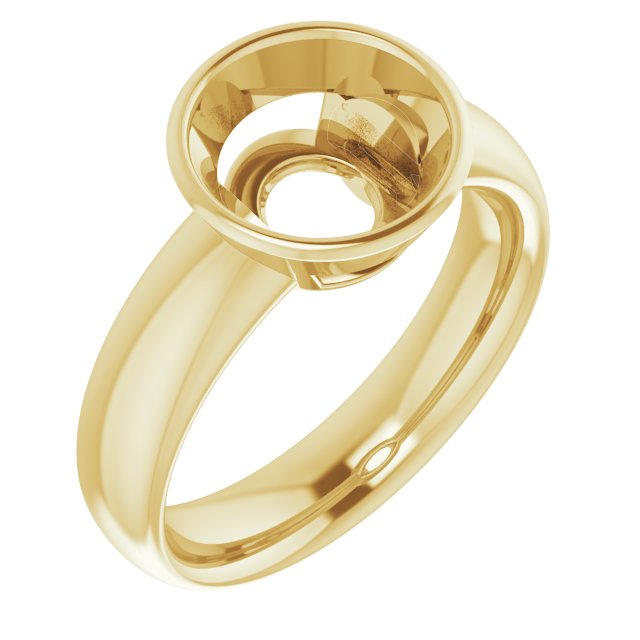 Bezel-Set Solitaire Engagement Ring