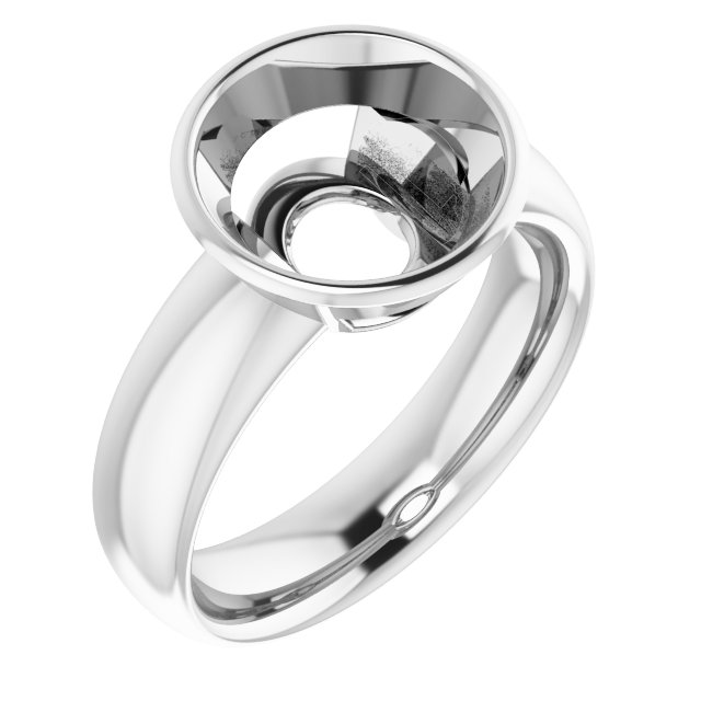 Bezel-Set Solitaire Engagement Ring