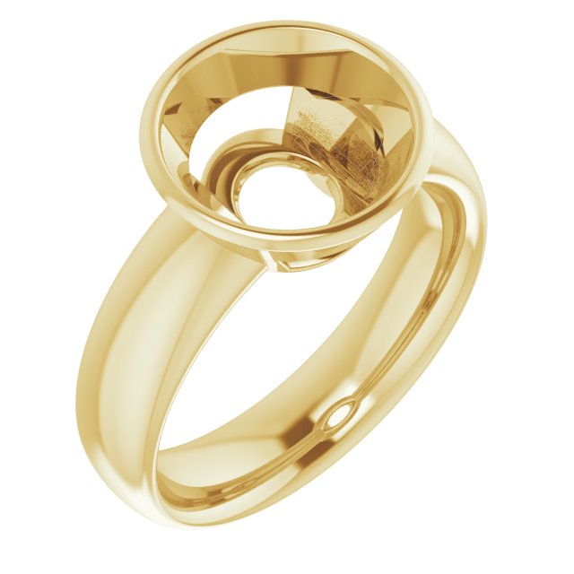 Bezel-Set Solitaire Engagement Ring