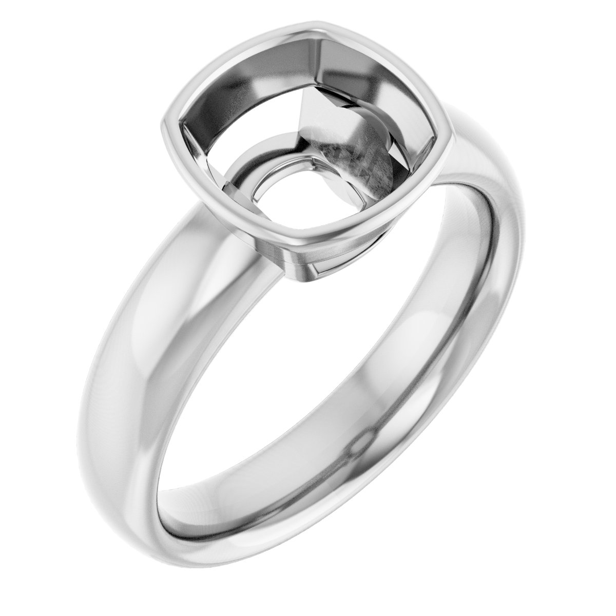 Bezel-Set Solitaire Engagement Ring