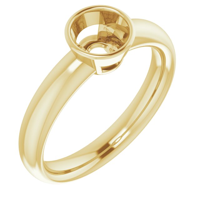 Bezel-Set Solitaire Engagement Ring