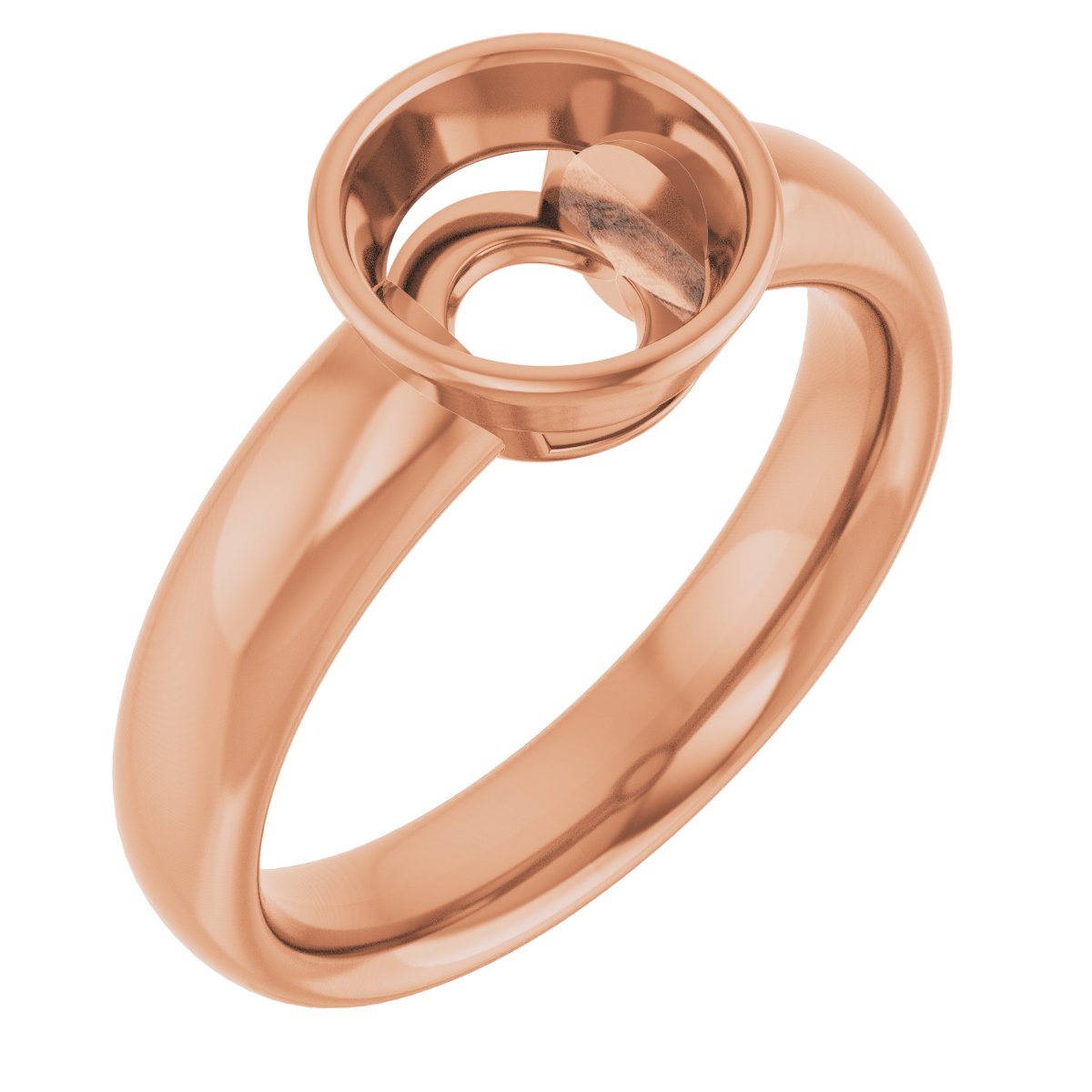 Bezel-Set Solitaire Engagement Ring