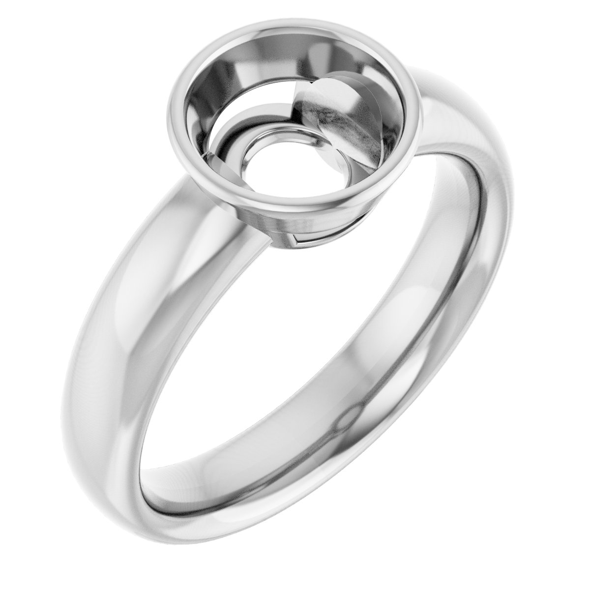 Bezel-Set Solitaire Engagement Ring